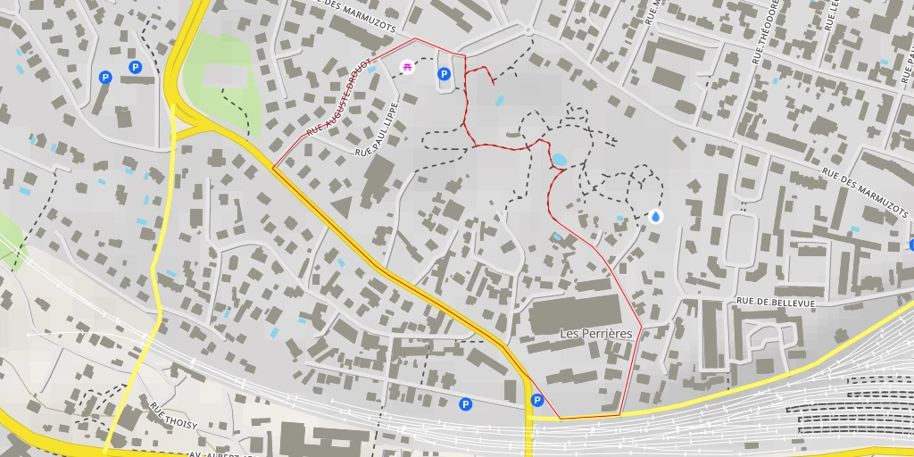 Map of the trail for Rue des Marmuzots - Dijon