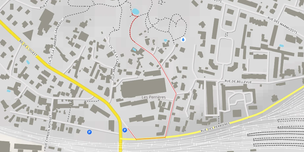 Map of the trail for Chemin de la Carrière Bacquin - Dijon