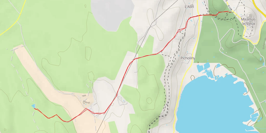 Map of the trail for Chemin du Vieux Sulauze