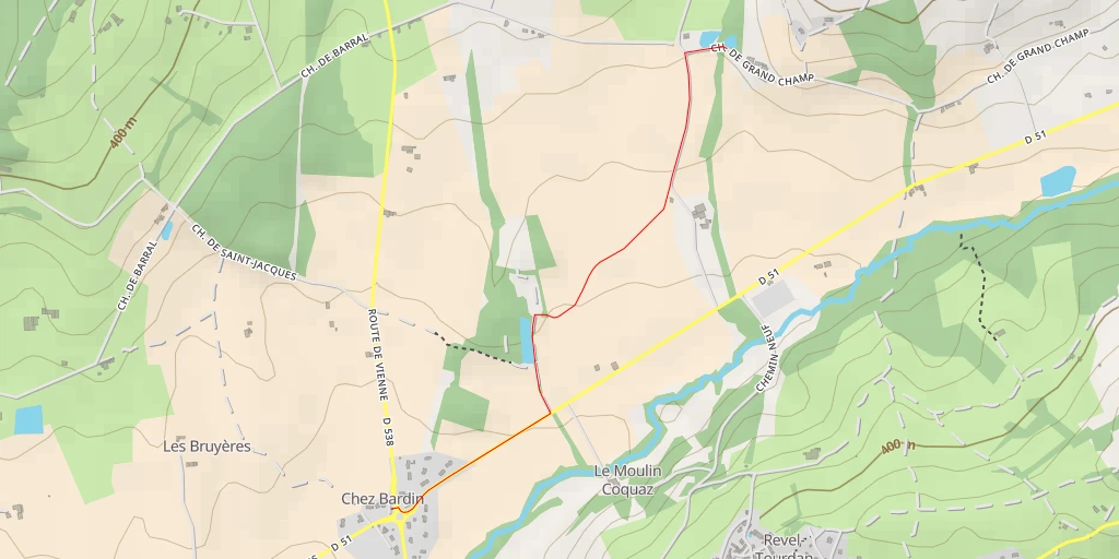 Map of the trail for Chemin de Grand Champ - Chemin de Grand Champ