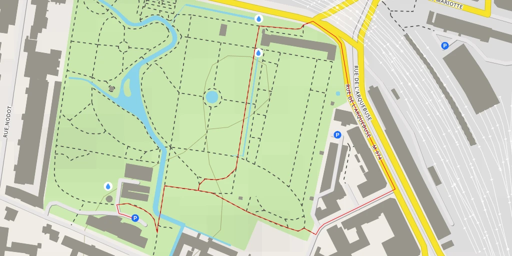 Map of the trail for Rue de l'Arquebuse - Dijon