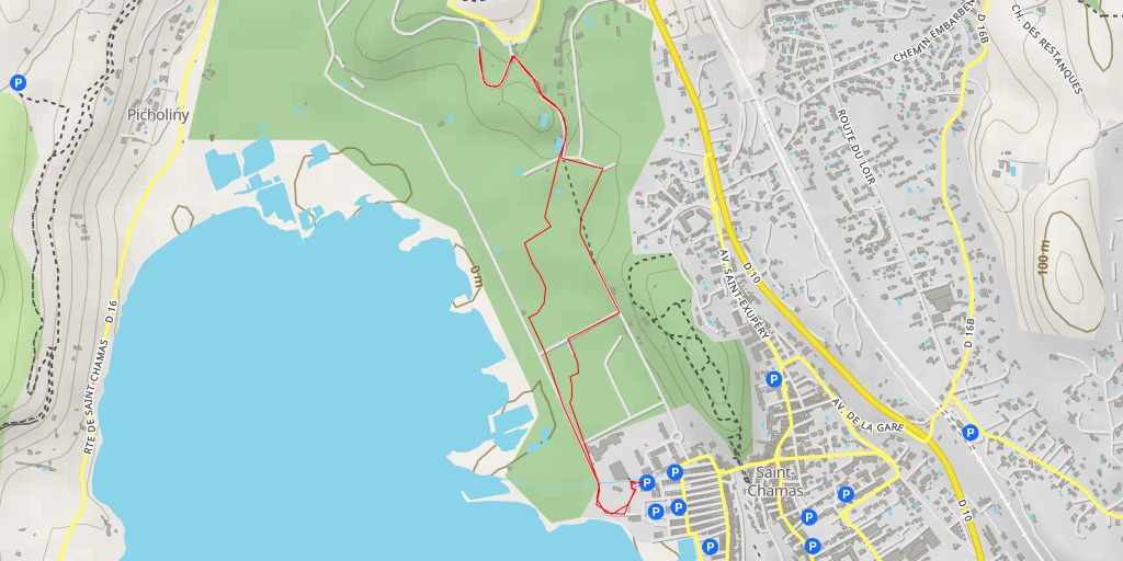 Map of the trail for Chemin de Communication N8