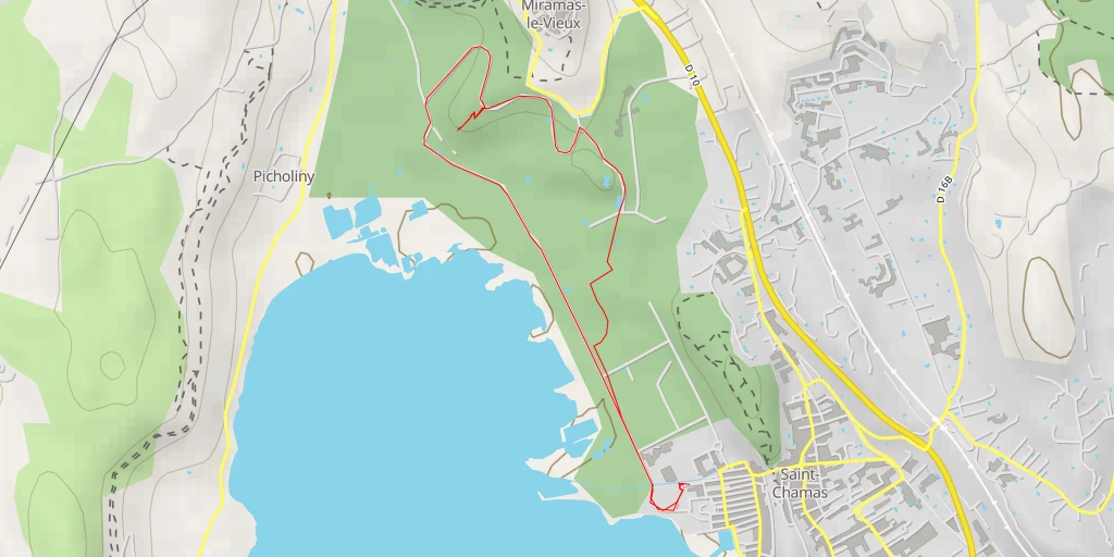 Map of the trail for Chemin de Communication N8