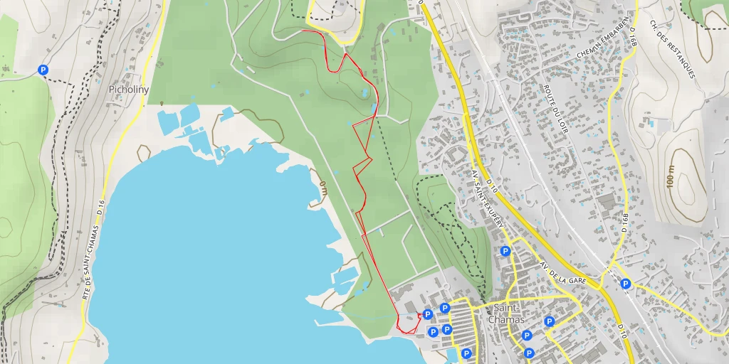 Map of the trail for Chemin de Communication N8