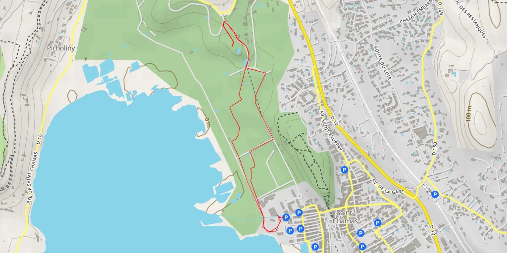 Carte de l'itinéraire :  Chemin de Communication N8