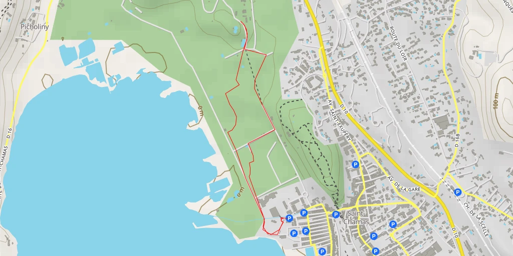 Map of the trail for Chemin de Communication N8