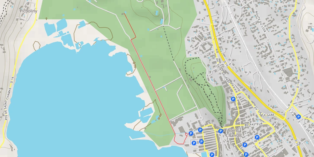 Map of the trail for Parc de la Poudrerie - Place Castagne