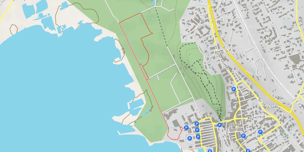 Map of the trail for Parc de la Poudrerie - Place Castagne