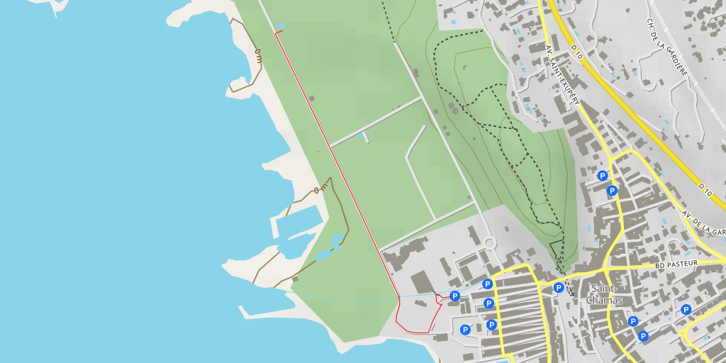 Map of the trail for Parc de la Poudrerie - Place Castagne