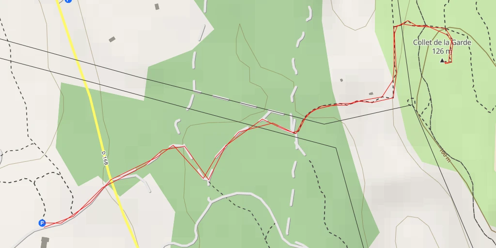 Map of the trail for Collet de la Garde