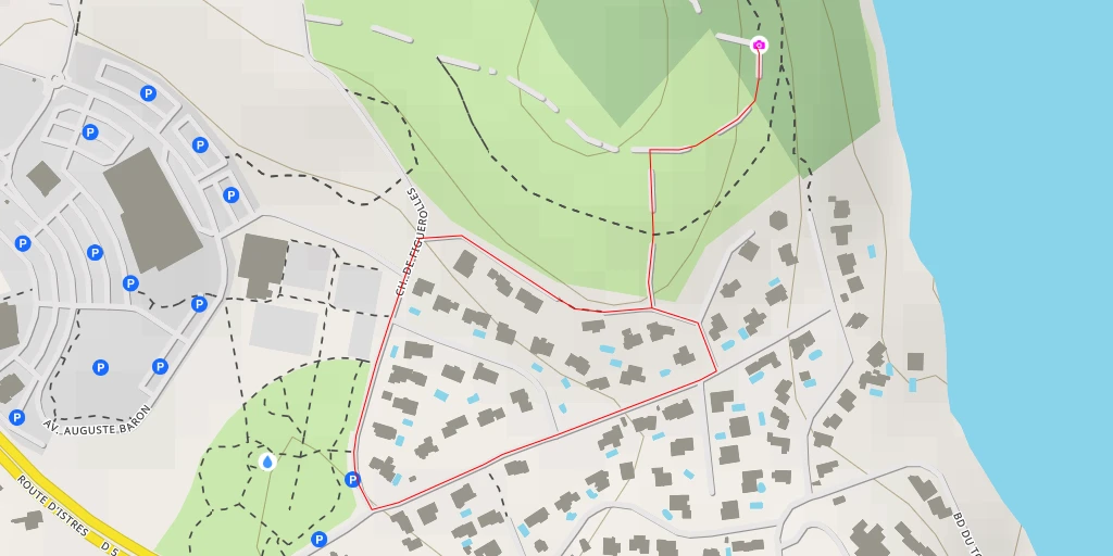 Map of the trail for Plateau de Figuerolles