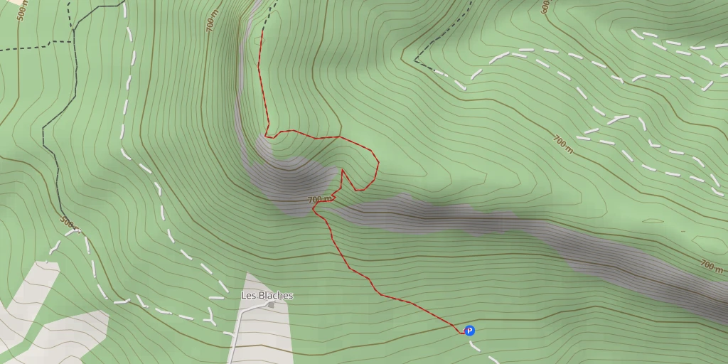 Map of the trail for Roche-colombe