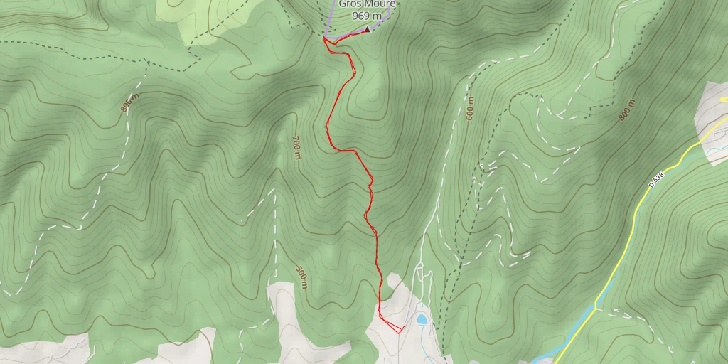 Map of the trail for Gros Moure