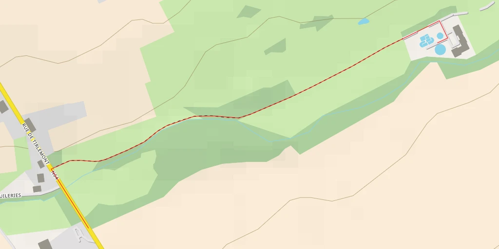 Map of the trail for Station d'épuration d'Avernas - Rue de Grand-Hallet