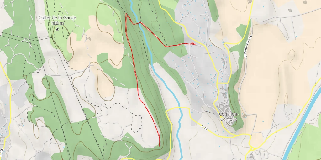 Map of the trail for Route des Ronteaux - Cornillon-Confoux