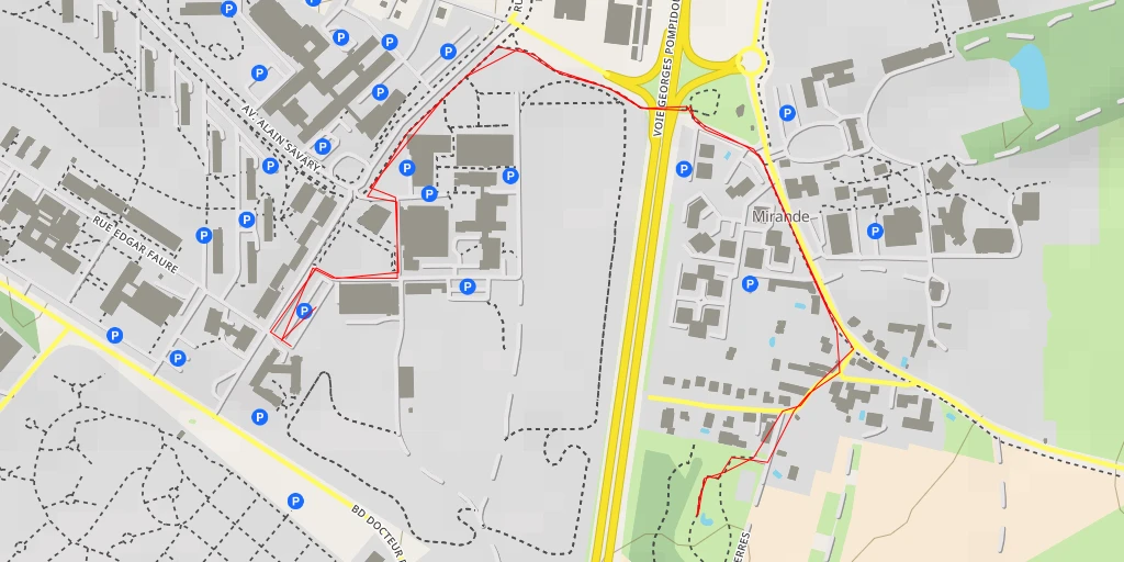 Map of the trail for Chemin des Basses Terres - Dijon