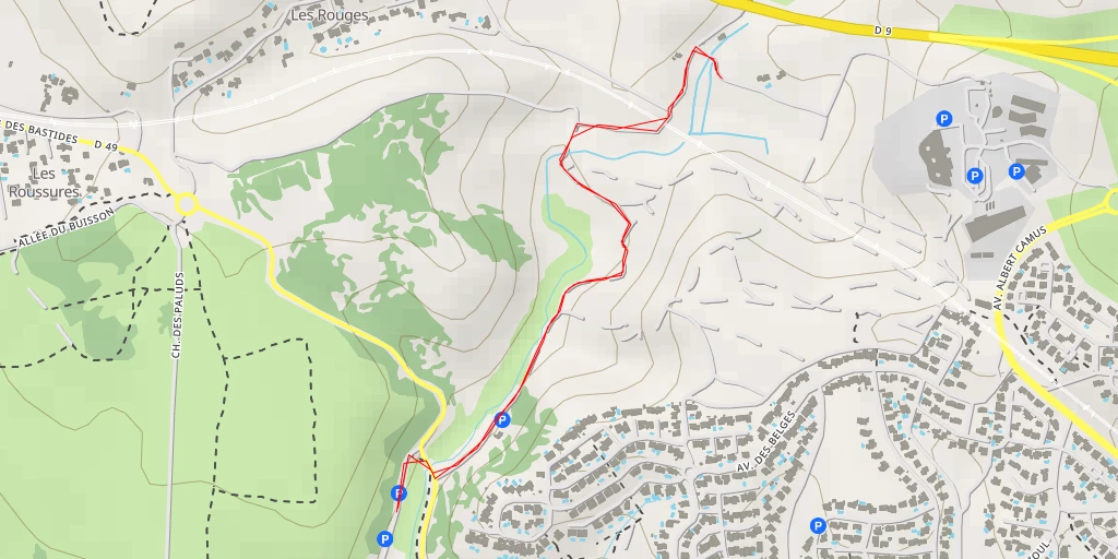 Map of the trail for Chemin des Benéts - Chemin des Benéts