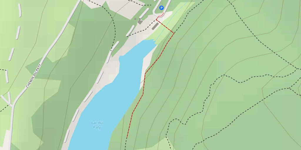 Map of the trail for Lac du Paty