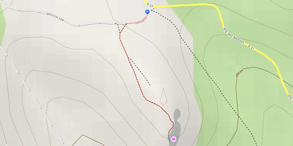 Map of the trail for Rocher de Chateau Virant