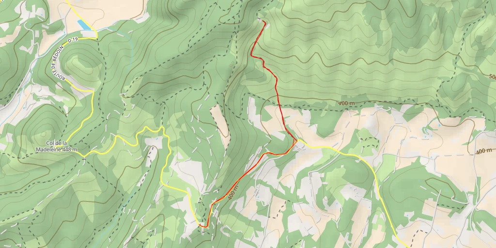 Map of the trail for Rocher dau Gròs Patat