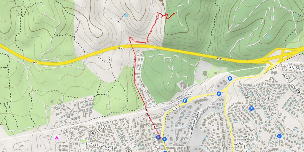 Map of the trail for D 9