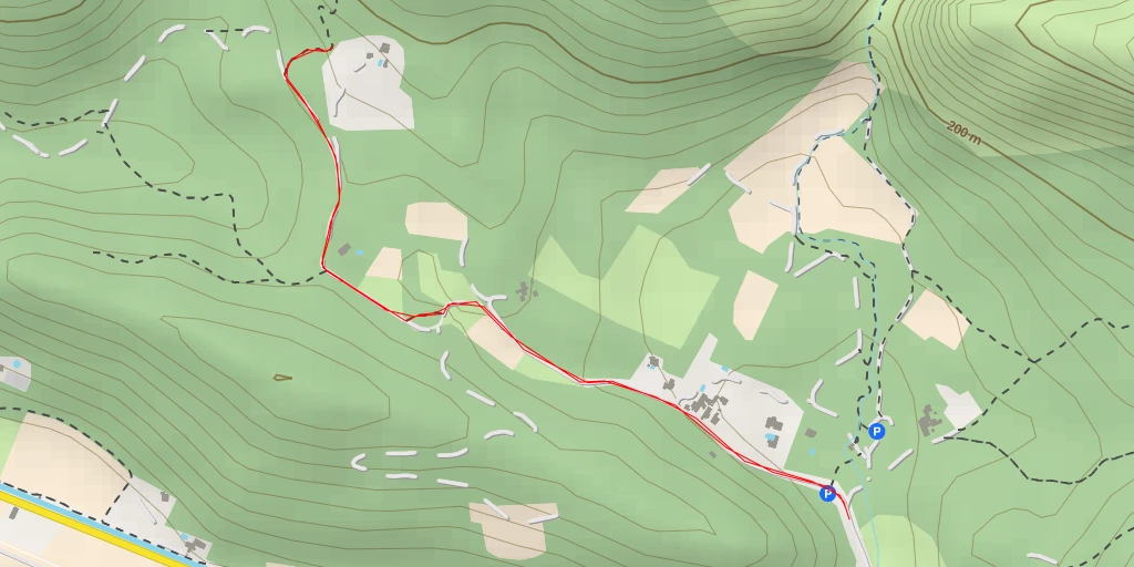 Map of the trail for Chemin de la Montagne