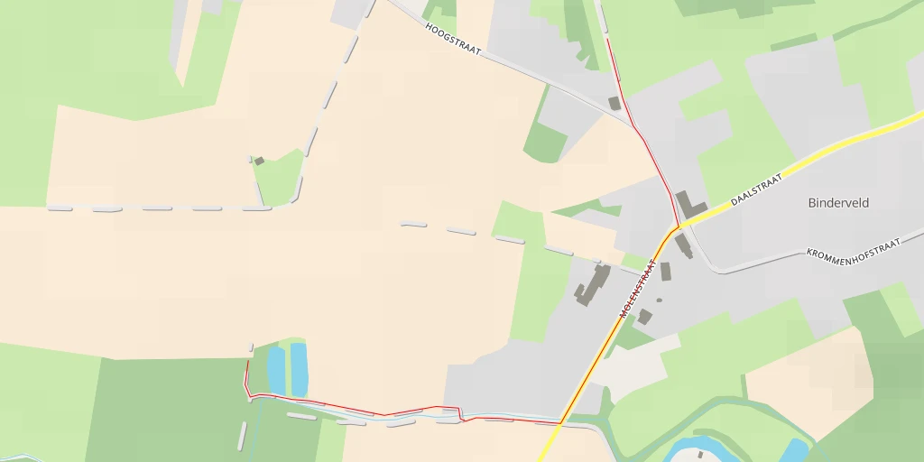 Map of the trail for Binderveldseweg