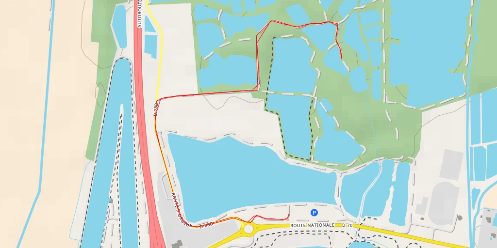 Map of the trail for Rond-Point du Lac