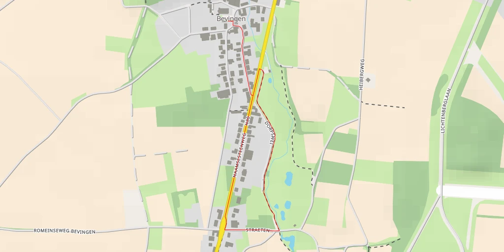 Map of the trail for Romeinse tijd - Straeten