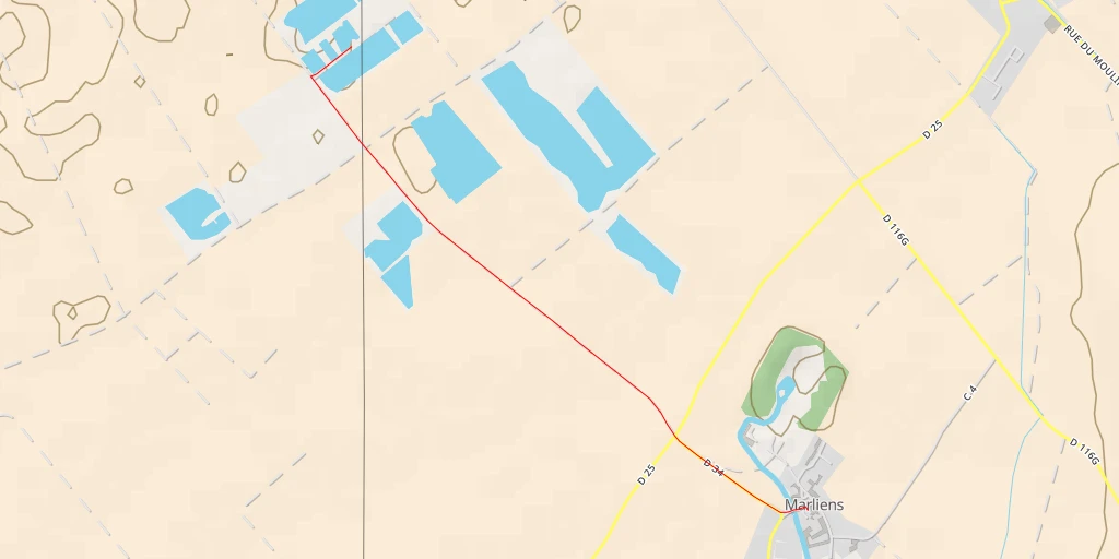 Map of the trail for Chemin de Marliens - Chemin de Marliens