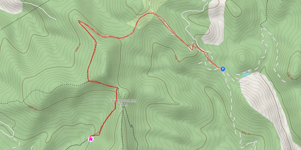 Map of the trail for Chemin du Pêcher