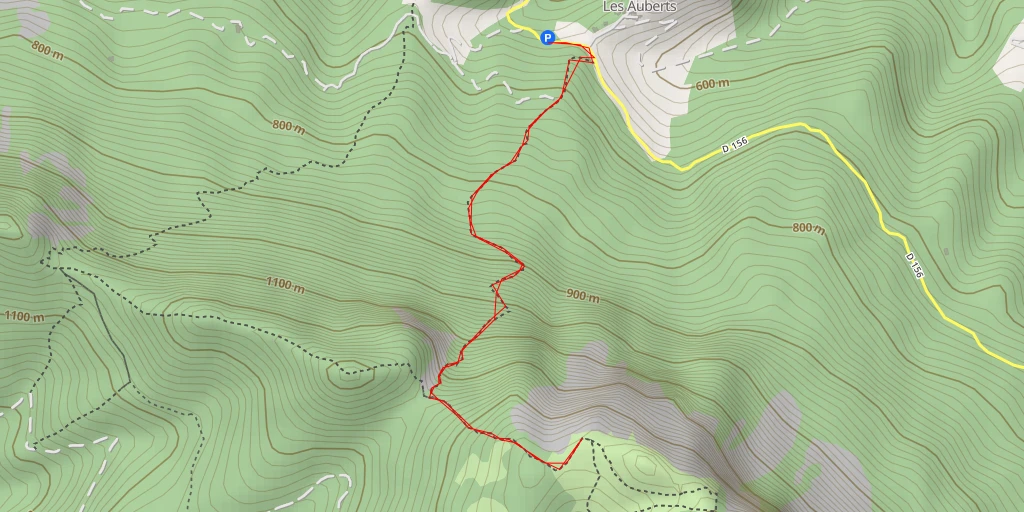 Map of the trail for Rocher de la Laveuse