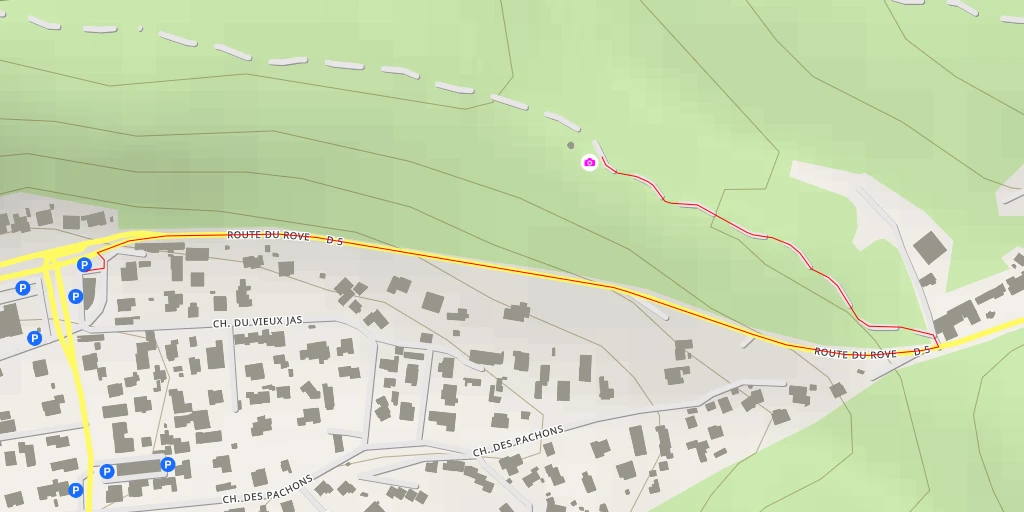 Map of the trail for Route du Rove