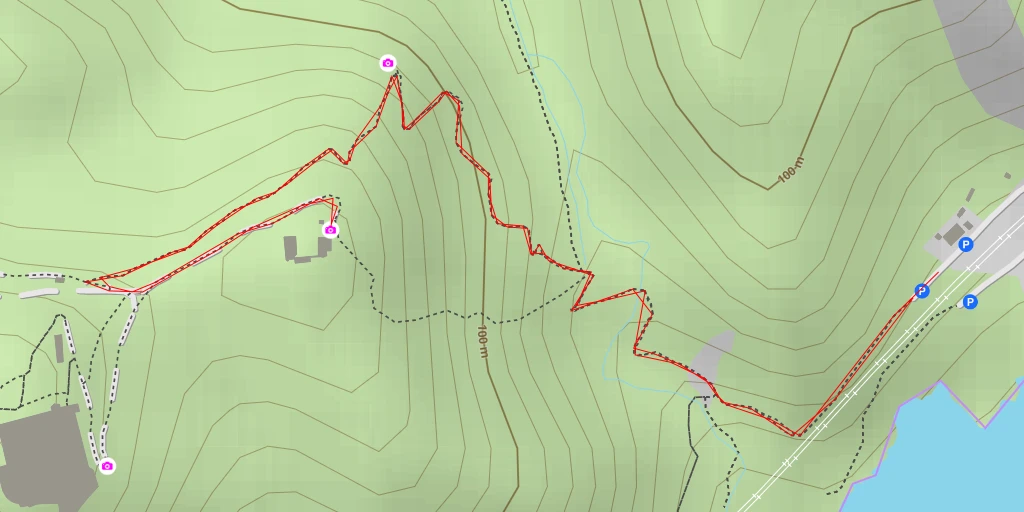 Map of the trail for Sentier du Douanier