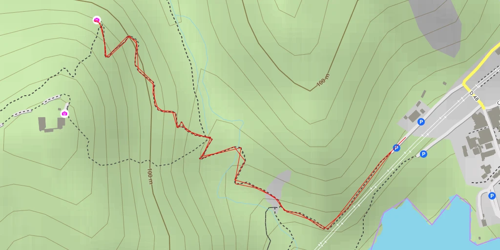 Map of the trail for Sentier du Douanier