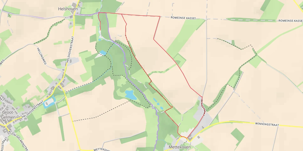 Map of the trail for Romeinse Kassei - Romeinse Kassei