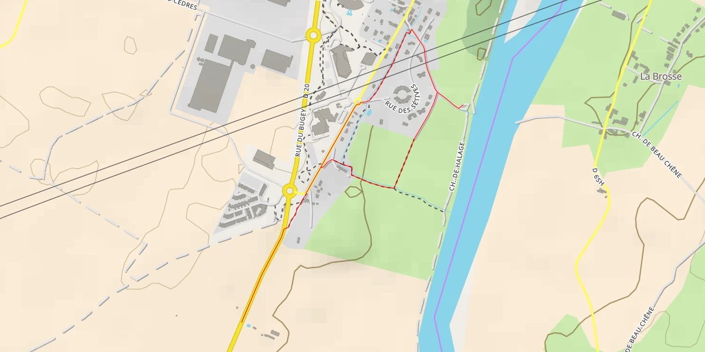 Map of the trail for Rue du Bugey