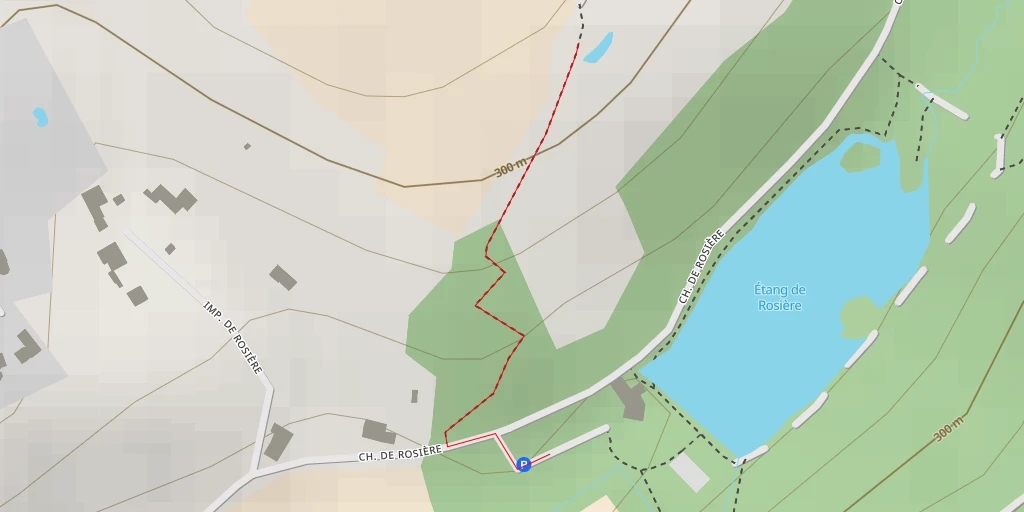 Map of the trail for Chemin de Rosière - Chemin de Rosière