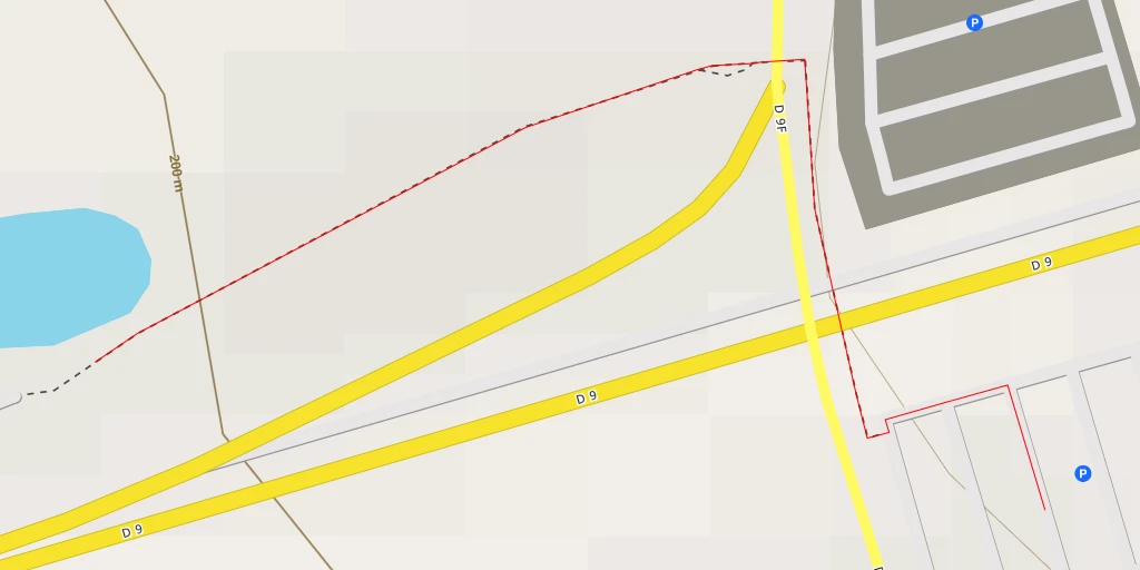 Map of the trail for P13 : Parking tarif réduit Gare TGV - D 9 - Aix-en-Provence