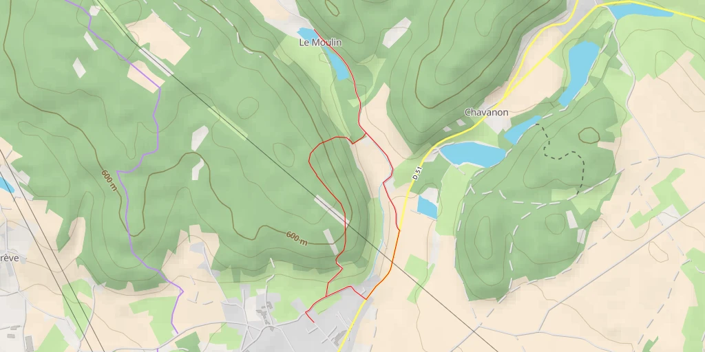 Map of the trail for Route du Moulin - Route du Moulin