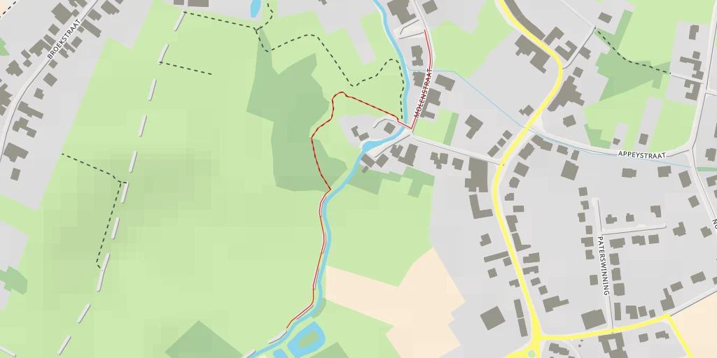 Map of the trail for Drienootstraat