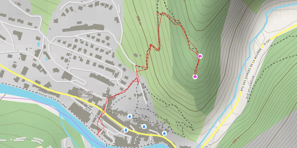 Map of the trail for Les Trois Chateaux