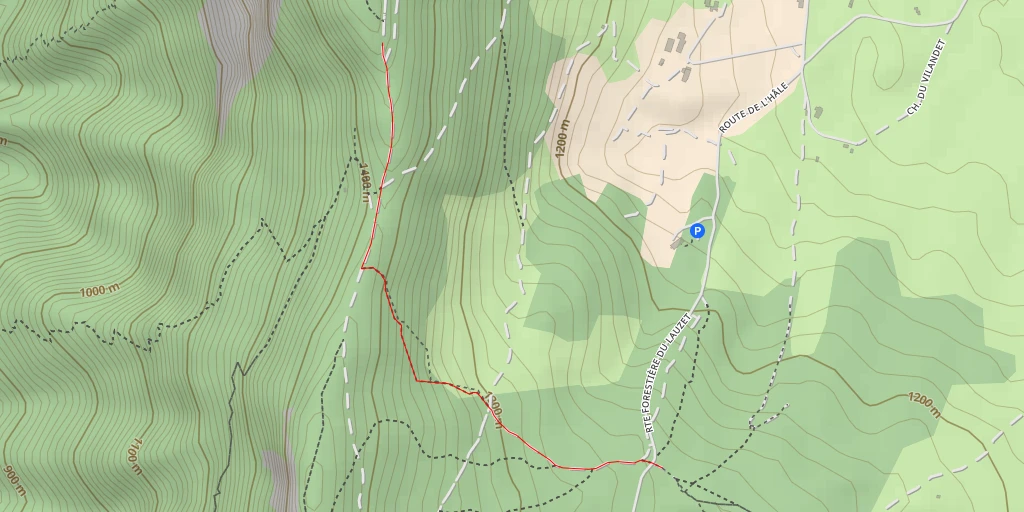 Map of the trail for Crête des Clots - Vassieux-en-Vercors