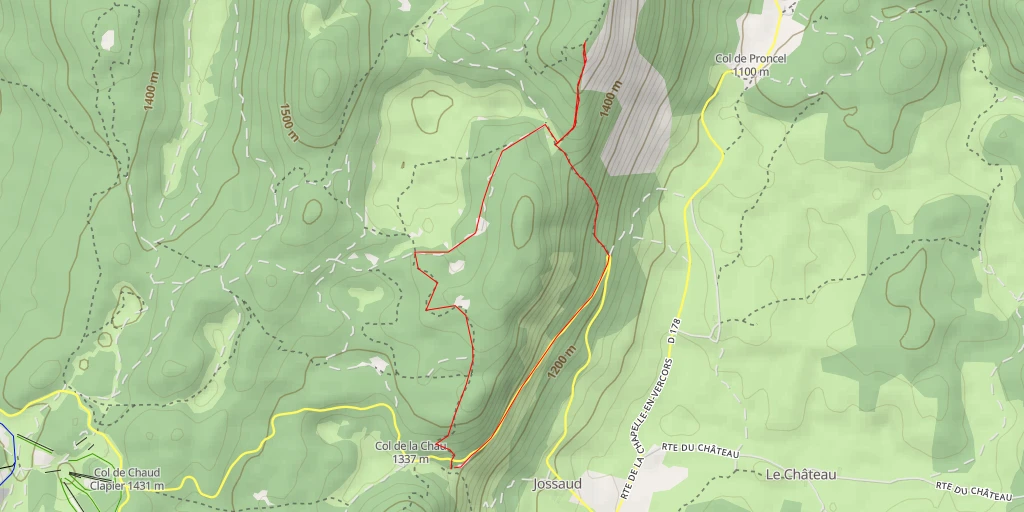 Map of the trail for Serre Plumé