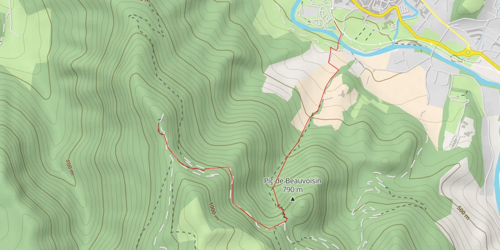 Map of the trail for Die - la croix de justin - Chemin de Justin