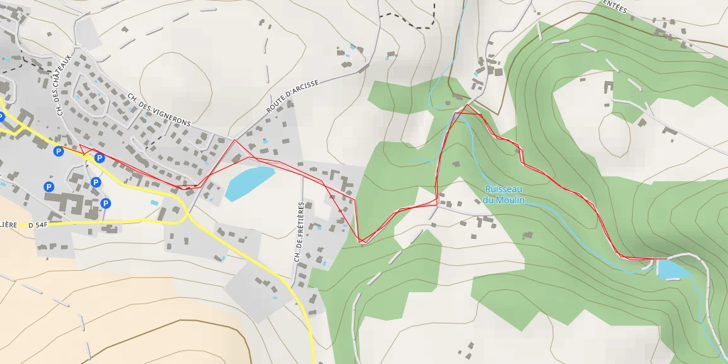 Map of the trail for Impasse de Cassière - Impasse de Cassière