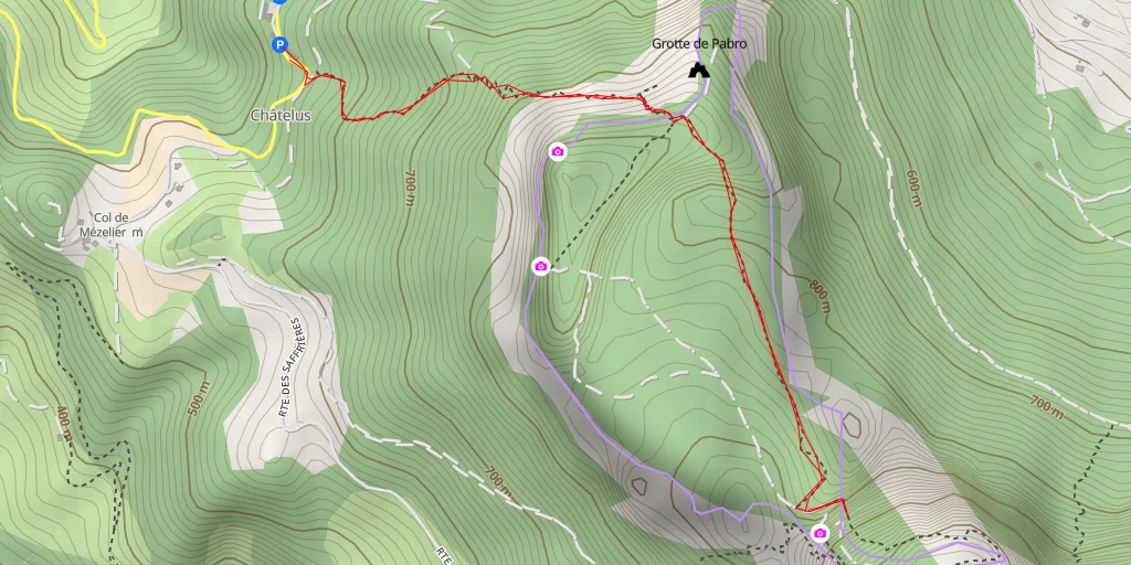 Map of the trail for Pas de la Charmatte