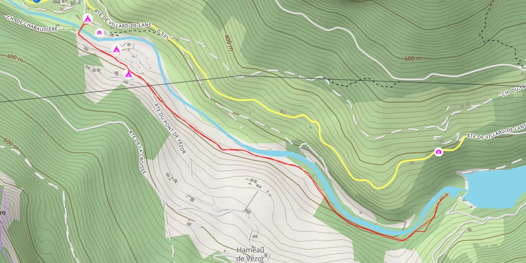 Map of the trail for Route de Villard-de-Lans - Route de Villard-de-Lans