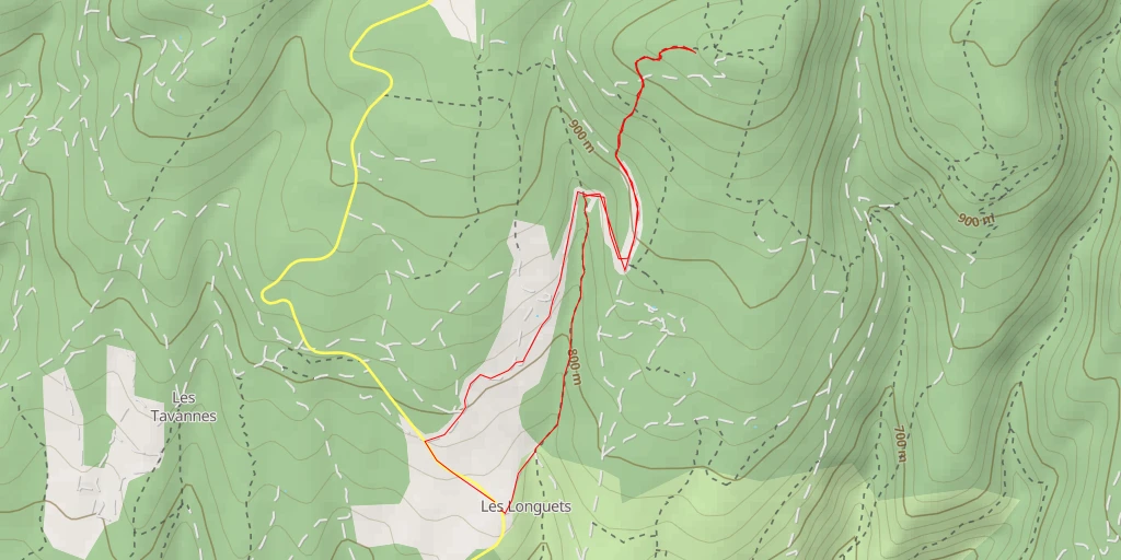 Map of the trail for Table d'Orientation