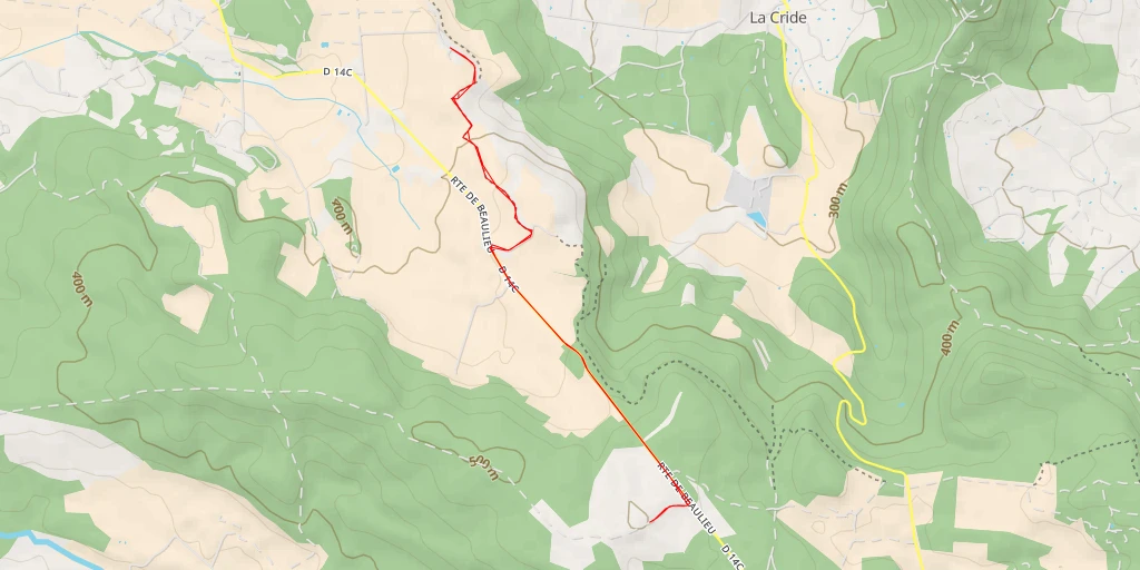 Map of the trail for Route de Beaulieu - Aix-en-Provence